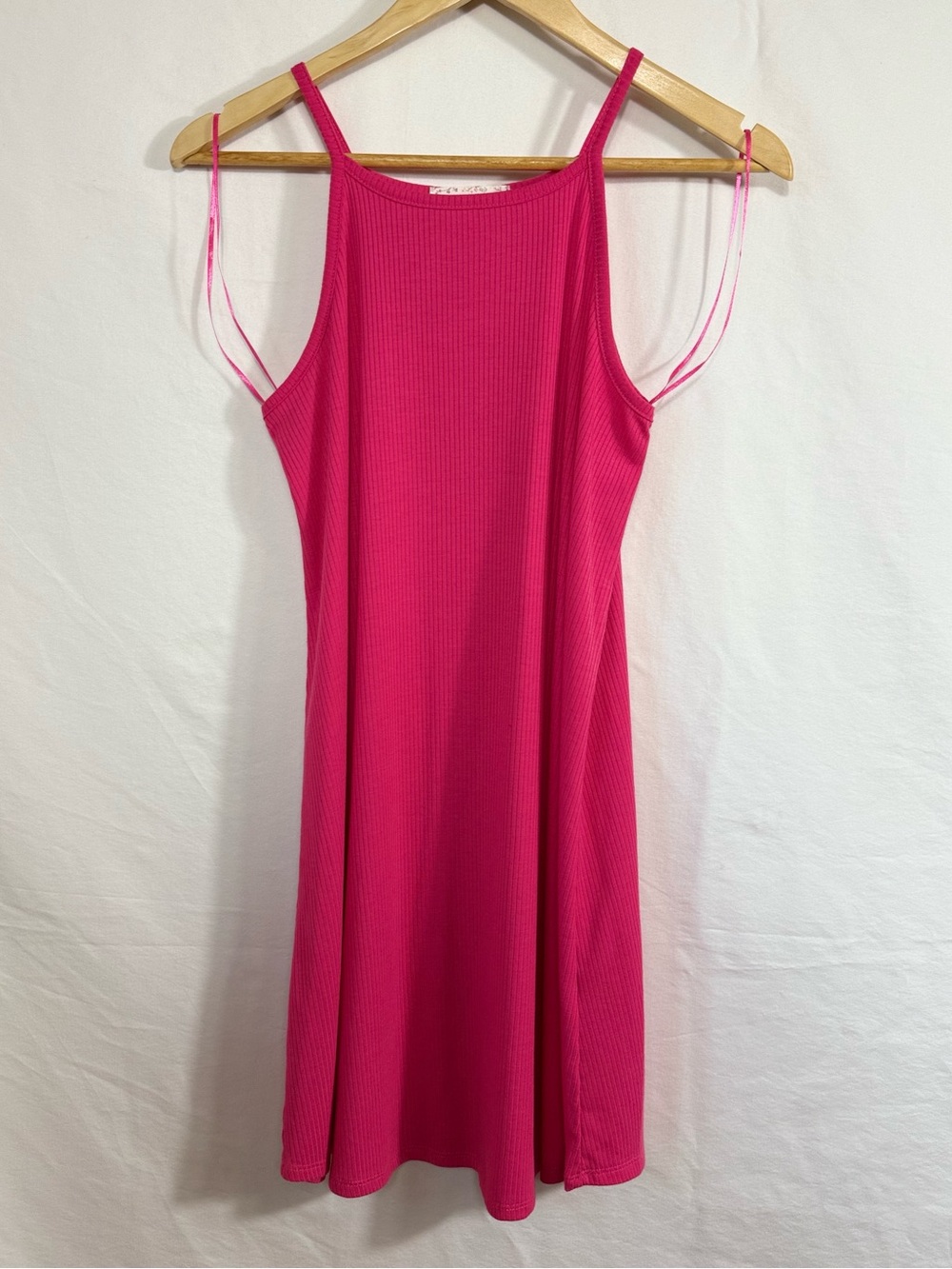 Gypsy & Jade pink ribbed high-neck dress